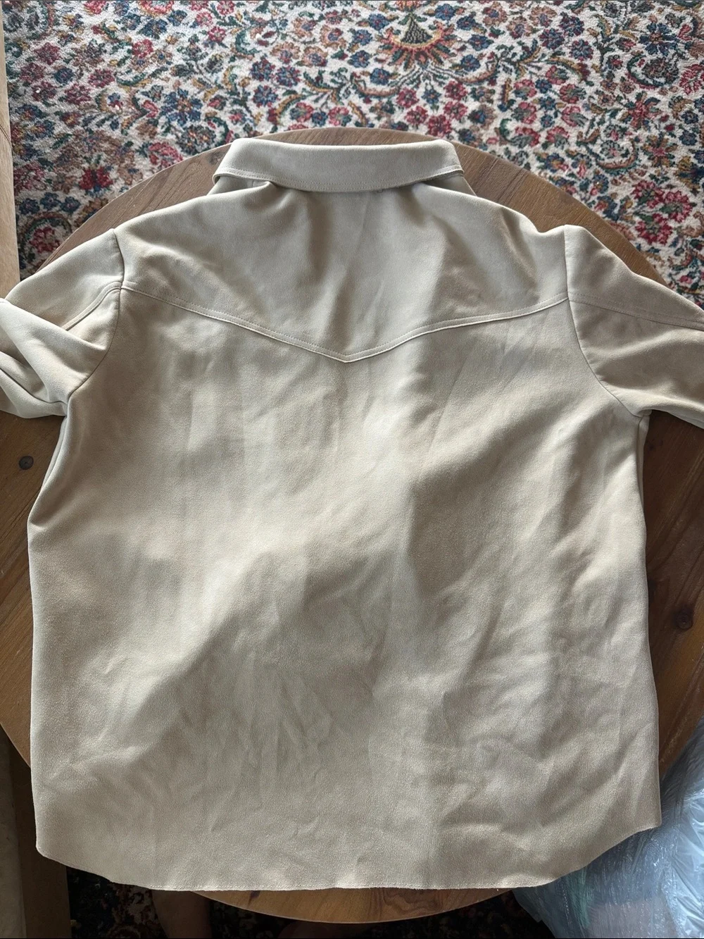 ZARA Oversized Women’s Light Beige Utility Shirt Jacket